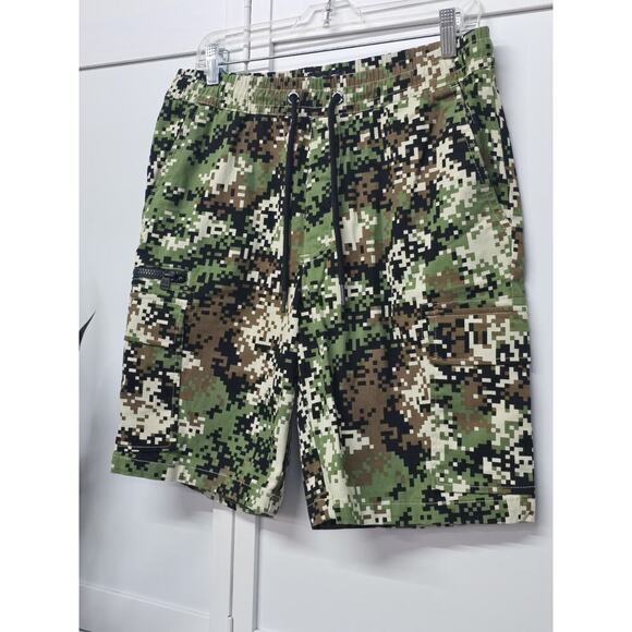 Dogg Supply by Snoop Dogg Men's Elastic Waist Green Cargo Shorts Size Medium - Picture 2 of 8